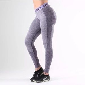 Gymshark Flex Leggings- Heathered Lilac, Size Med